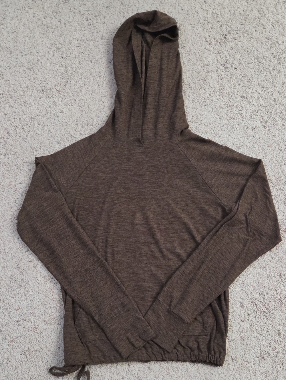 Kyodan Womens Lightweight Space Dye Hoodie Brown Top TP/XS